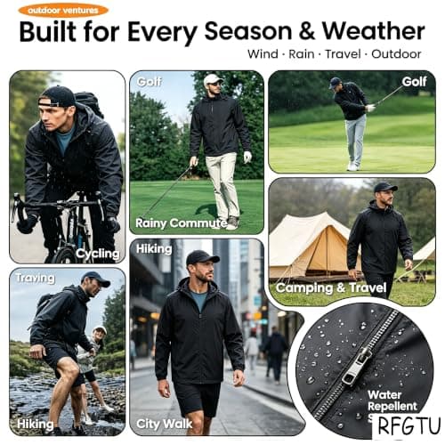 Waterproof Jacket Packable Packaway Hood Lightweight Waterproof Jacket — view 2