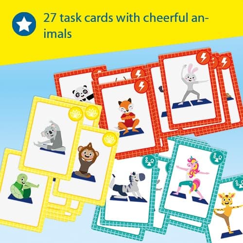 SES Creative Animal Yoga Outdoor Game, Yoga With a Fun Twist Using Animal Poses, 2 Yoga Mats, Spinner Board, 27 yoga cards, Boys and Girls Ages 3 and Up, Game for Active Play — view 6