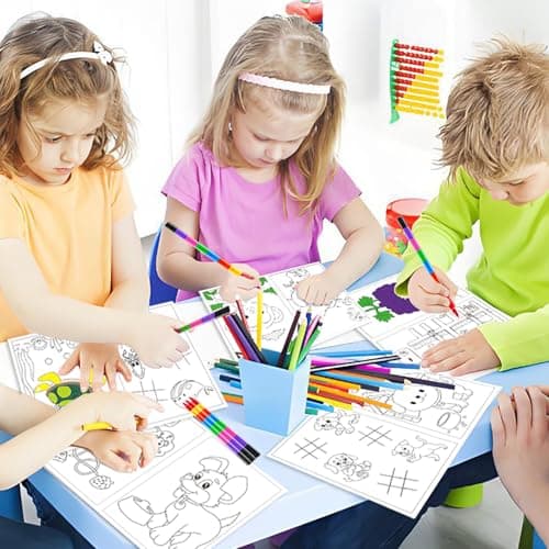 Aannanl 24 Pack Mini Colouring Books for Party Bags with 8-in-1 Crayons — view 6