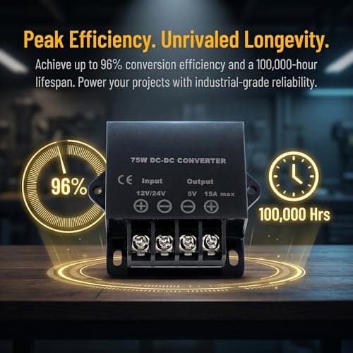 NWANSI Mini DC 12V/24V to 5V 10A 50W Step Down Module, IP68 Waterproof — view 2