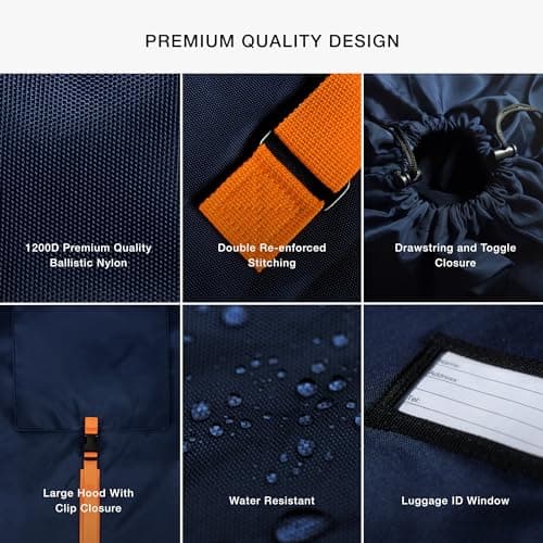 Huckaboo XL Stroller Travel Bag - Extra Large Pushchair and Pram Bag for Airplane, Navy — view 5
