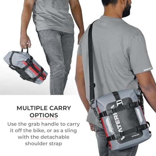 ViaTerra DryBag 8L - 100% Waterproof Motorcycle Tailbag | Rear Rack Bag I Universal with Versatile mounting — view 5