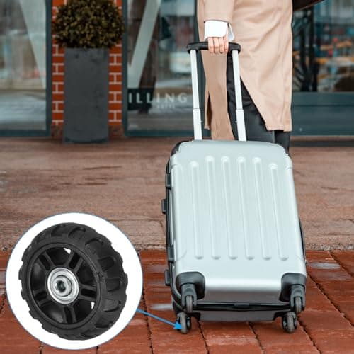 PATIKIL Replacement Luggage Suitcase Wheels Repair Kit, 70mmx22mm Wear-Resistant & Mute 360 Swivel Caster Wheels — view 5