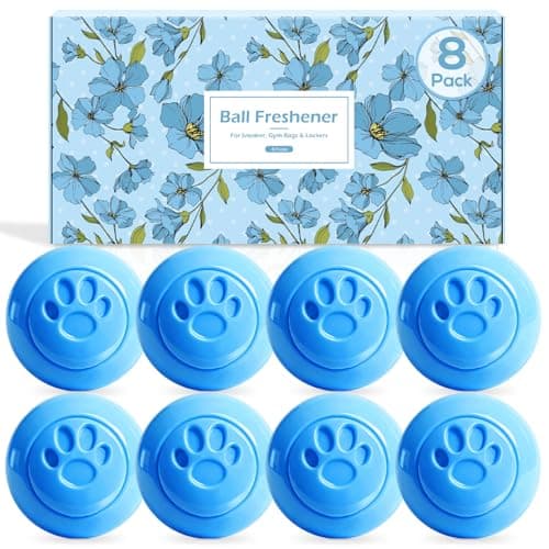SCENTORINI Shoe Deodorizer Balls 8 Pack, Long-Lasting Odor Eliminator with Twist to Activate Freshness, Linen Scent Shoe Freshener Balls for Sneakers, Trainers, Boots, Lockers, Gym Bags Closets Travel