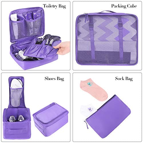 BAGAIL Packing Cubes for Suitcase 8 Set, Lightweight Luggage Packing Organizers Packing Cubes for Travel Accessories — view 3