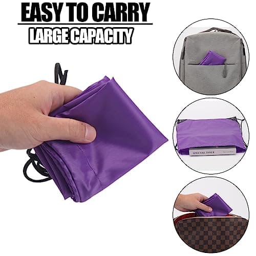 JFmall Drawstring Bags, Swim PE Bags Drawstring Gym Bag for Kids Adults String Swimming Sports Bag for School Sports Swimming Gym Travel Purple — view 3