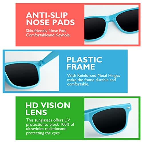 Bouiexye 20 Pack Sunglasses for Birthday, Summer Beach Pool Party Favors and Supplies — view 5