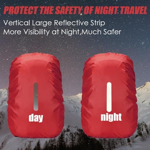 LICQIC Waterproof Rain Cover for Backpack, Reflective Rucksack Rain Cover for Outdoor, Hiking, Camping, Traveling, Cycling — view 5