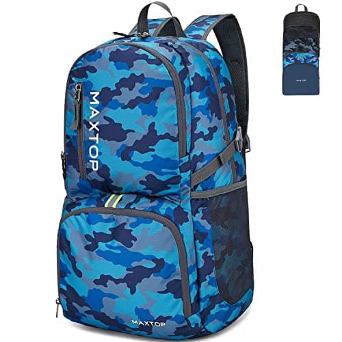 MAXTOP Backpack Ultra Lightweight Packable Foldable Rucksack Water Resistent For Men Women Outdoor Camping Hiking Travel Daypack Handy Durable Gifts For Men Women