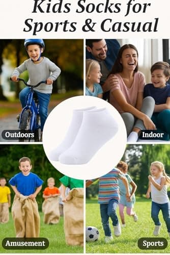 A2Z 4 Kids 6 Pack Girls Boys Plain Trainer - Socks AZ750 White 6 Pack 6-9 — view 6