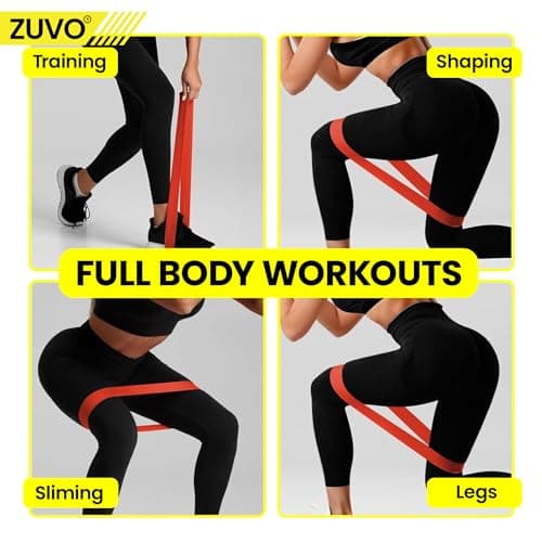 Zuvo Resistance Bands Set of 5, Latex Loop Exercise Band for Women and Men — view 3