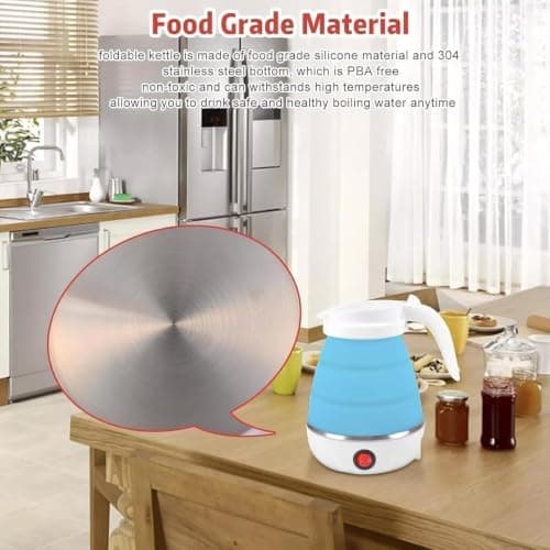 Collapsible Travel Kettle To Take On Holiday | Foldable Camping Kettle, Fast Boiling, Silicone Material | Compact Mini for Backpacking, Hotels, & Outdoors — view 3