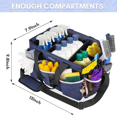 Ytonet Cleaning Bag, Cleaning Caddy Bag with Foldable Dividers — view 2