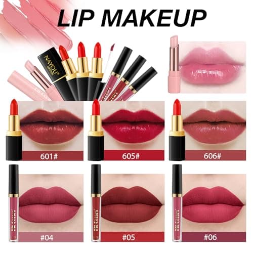 Proamate All in one Makeup Set, Cosmetic Make Up Starter Kit With Storage Bag Portable Travel Make Up Palette Eyeshadow Foundation Lip Gloss Makeup Gift Set for Teenage & Adults(Kit A001) — view 6