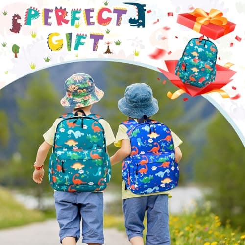 TOPWAYS Toddler Dinosaur Backpack, Kids School Bag, Boys Girl Rucksack — view 6