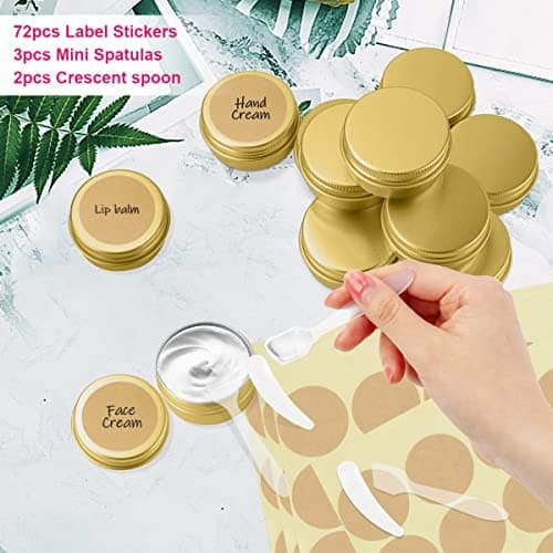 BELICOO 24 Pcs Aluminum Tin Jars, 20ml Cosmetic Container Pots with Lids — view 4