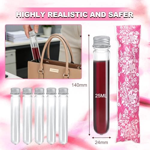 Secret Flask Best Hidden Alcohol Containers Discreet Festival Hidden Flasks for Women with 5 Pcs 25ML Tubes and 20 Pcs Tampon Wrappers Perfect for Parties and Events Sneak Alcohol — view 6