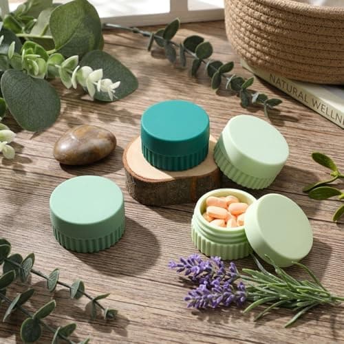 Oruola 4 Pcs Travel Pots,Silicone Travel Pots for Toiletries,Small Silicone Travels Containers,with Lids,for Hand Cream, Body Lotion & Toiletries, Squeeze Bottles for Travels — view 4