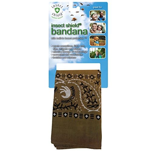 Insect Shield Bug and Insect Repellant Bandana, Olive, One Size