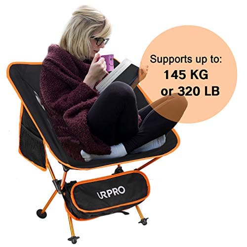 URPRO Camping Outdoor Chair Ultralight Portable Folding Include Carry Bag Heavy Duty 145 kgs Capacity Collapsible Beach Picnic — view 6