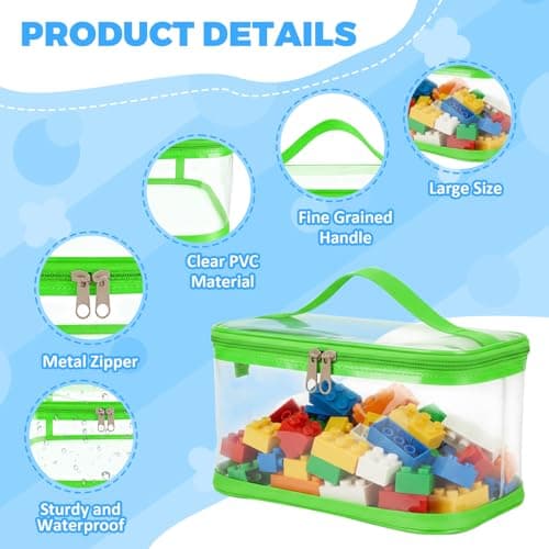 4 Pcs Toy Storage Bags Travel Toiletry Bags 9.4x6.7x5.1 Inch Cosmetic Bag — view 3