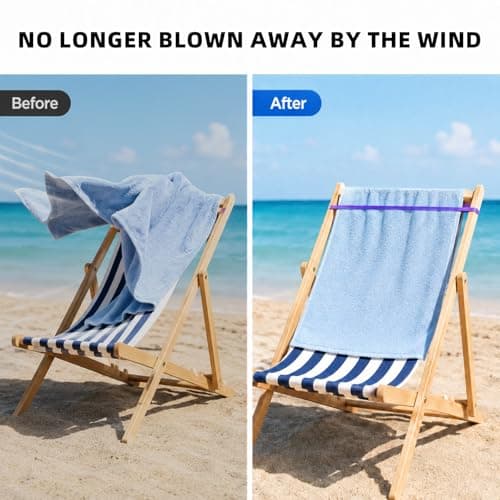 ZEMINRI 10 Pcs Silicone Beach Towel Bands, Elastic Towel Straps (10Pcs) — view 6