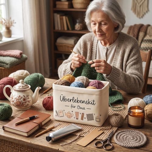 Survival Kit Grandma Gift Bread Basket Birthday Gift for Grandma 1 Piece — view 2