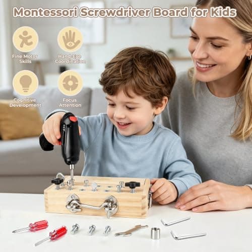 Vanplay Montessori Toys for 3 4 5 Year Olds with Electric Drill — view 2