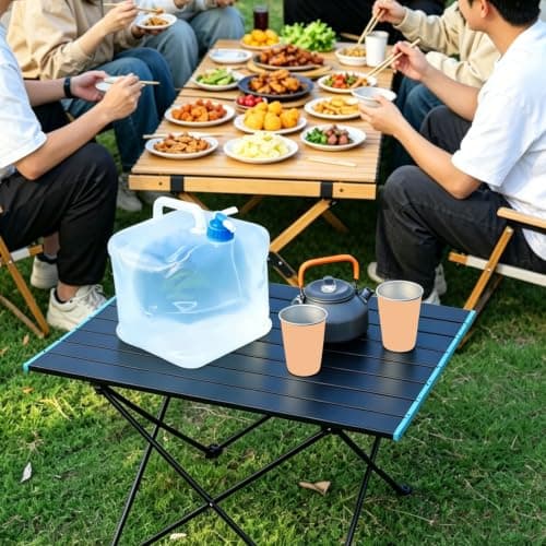 TBIBINWP Water Container, 5L/10L/15L/20L Portable Collapsible Water Carrier with Spigot, Large Capacity, BPA Free & Foldable Water Bucket, Perfect for Hiking Camping BBQ Picnic Outdoor Use (15L) — view 4