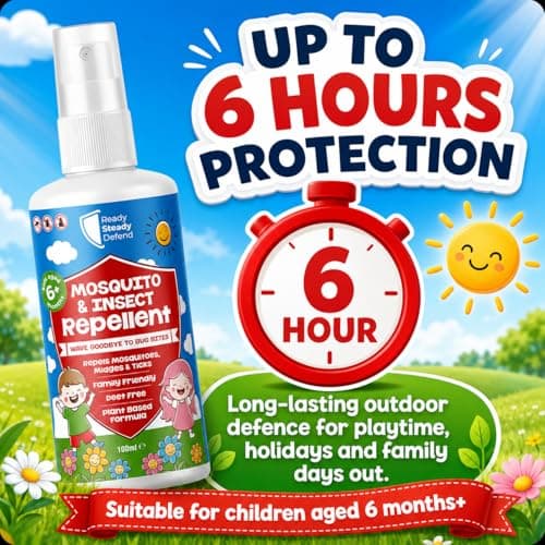 Kids Mosquito & Insect Repellent Spray Twin Pack (2 x 100ml) DEET Free Bug Spray for Children Aged 6+ Months, Plant Based Formula 30% Citriodiol, Family Friendly Outdoor Protection Against Mosquitoes — view 4