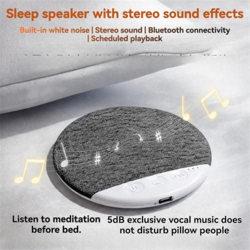 Slim Pillow Speaker with White Noise, Sleep Headphones for Side Sleepers — view 2