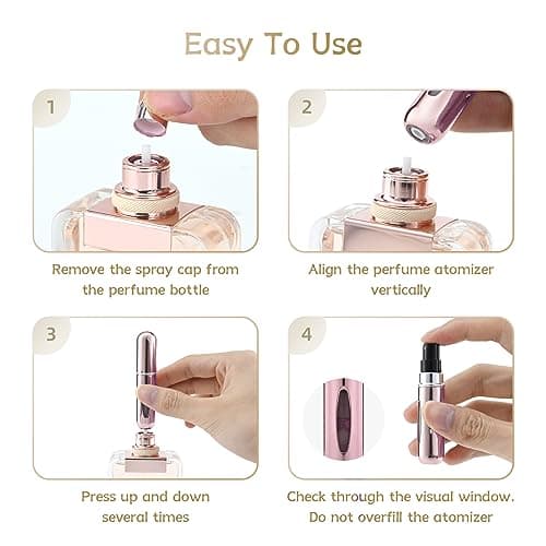 OBSGUMU 8PCS Travel Perfume Atomiser Refill Bottles, 5ML Mini Perfume Bottle Set for Luggage, Aftershave, and Holiday — view 4