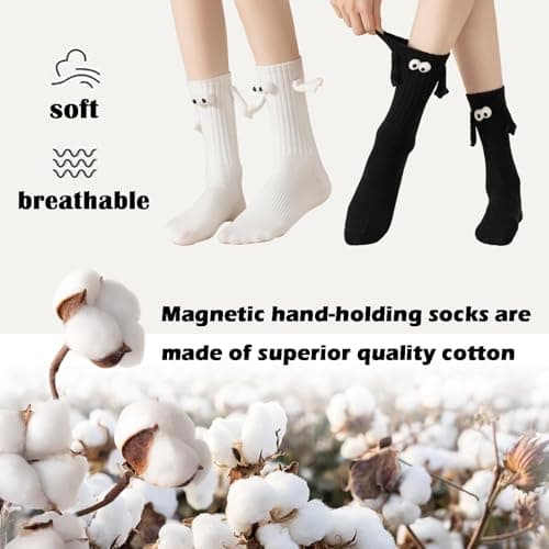 LPMXYW 2 Pairs Magnetic Socks Holding Hands Socks — view 4