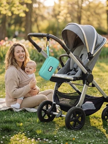 Leng Ke Breastmilk Cooler Bag - Breast Milk Cooler Travel Bag with Temperature Display, Insulated Breastmilk Cooler Bag for Travel, Breastmilk Storage Bag for Daycare Travel Nursing Mom (Green) — view 2