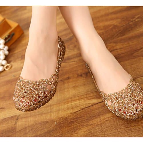 MOTIVE LIFE Vamp Net Soft Women's Slip-On Sandals,Gold,4 UK — view 3