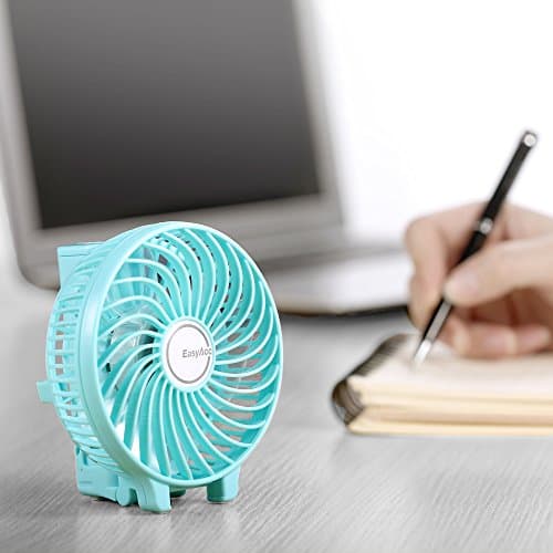 EasyAcc Handheld Fan USB Fans Portable Hand Fan 3 Speeds 180° Foldable with 6 Blades Personal Electric Mini Outdoor Fan with Rechargeable Battery Foldable Handle Desktop for Home Travel Outdoor- Green — view 5