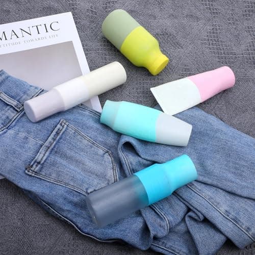 Sibba 10 Pack Travel Essentials Silicone Bottle Covers, Spill Proof Bottle Cover, Leak Proofing Elastic Sleeves, Cruise Essential, Fits Various Travel Size Bottles — view 6