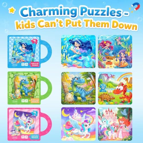 Magnetic Puzzle for Kids 3-8 – Mermaid Travel Puzzle with Carry Handle — view 6