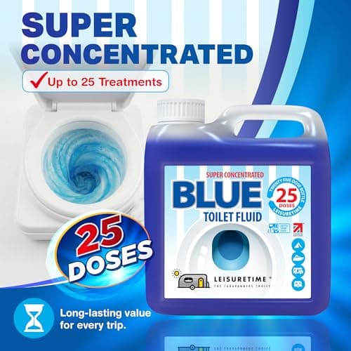 Blue Caravan & Motorhome Toilet Chemical Fluid 1L – 25 Treatments, Cassette — view 2