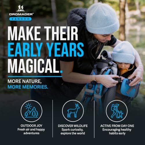 DROMADER Baby Carrier Backpack | Toddler Hiking Carrier with Sun Canopy — view 3