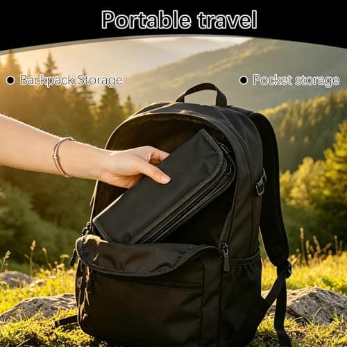 Yukaiwn Camping Stool, Folding Stools for Adults, Portable Small Folding Stool Lightweight Mini Collapsible Stools Foldable Chairs for Camping Chair Travel Picnic Hiking Fishing Seats(black) — view 4