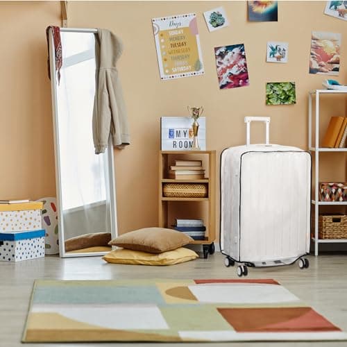 oneant 3Pcs Suitcase Cover Protectors PVC Luggage Cover for Suitcases 20/24/28 Inch Transparent Clear Suitcase Cover for Wheeled Trolley Case Home Travel Case Accessories (Clear) — view 5