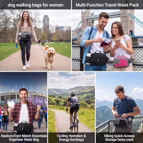 ROSSRORE Bumbag Waist for Women with Water Bottle and Phone Holder — view 3