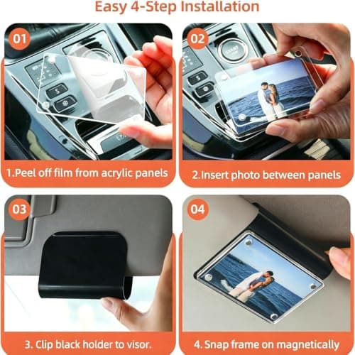 Car Visor Photo Clip - Memory Display Auto Decoration Magnetic — view 3