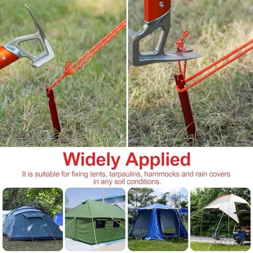 12 Pack Lightweight Aluminum Tent Pegs, Ultralight Y Shaped Tent Stakes Pegs for Backpacking, Beach, Hiking and Outdoor Camping — view 5