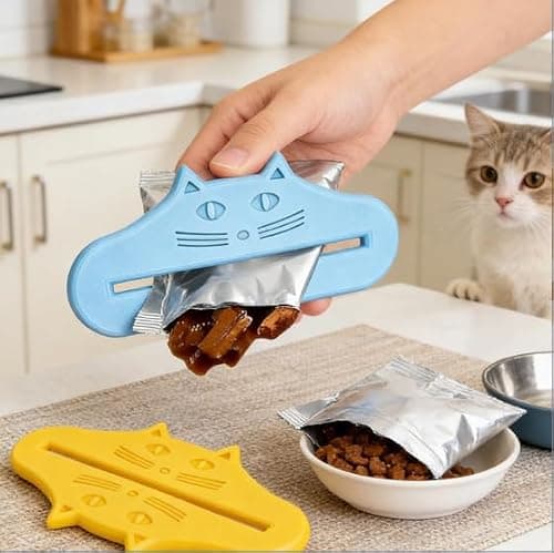 6-Pack Cat Food Tube Squeezer | Cat Food Pouch Squeezer Set, Wet Foods & Puree Treat Dispenser Effortless & Hygienic Tube press for Easy Dispensing, Efficient Portion Control for Travel and Home — view 4
