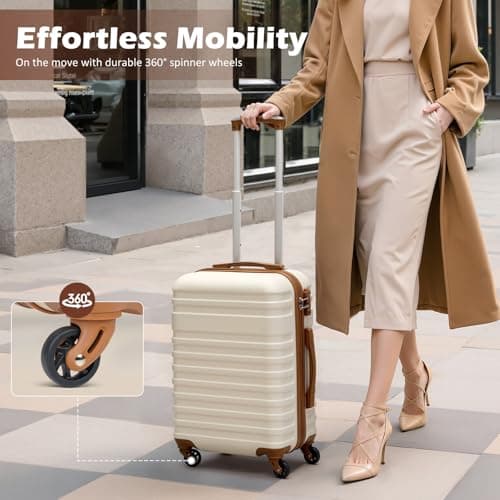 COOLIFE 5 PCS Luggage Set for Family, 20+24+28" Suitcases Set with TSA Lock — view 4