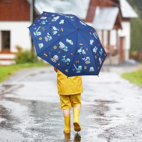 Kids Manual Fold Stick Umbrella for Boys Girls School Outdoor Vehicle — view 6