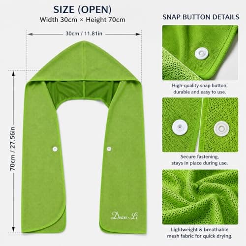 TODUNLAN 3 pcs Cooling Hoodie Towel - Instant Evaporative Chilly Head Towel, Hooded Cooling Towel for Hard Hat, Outdoor Work, Construction, Sports, Hiking, Camping, Migraine — view 4
