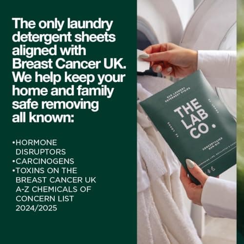 The Lab Co. Laundry Detergent Strips Washing Sheets | Eco Ultra-Concentrated | Non-Bio for Sensitive Skin | Non-Toxic Fragrance | EDC-Free | Lab-Tested | Refreshing Lime Eucalyptus Cucumber | 32 Loads — view 3